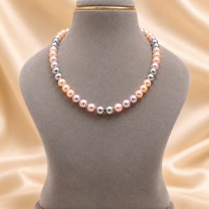 Custom multicolor necklace featuring vibrant beads and elegant design, suitable for casual, festive, and party wear. Caption