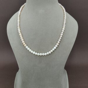 EVAARAZ Premium Peach & White Freshwater Pearl Necklace