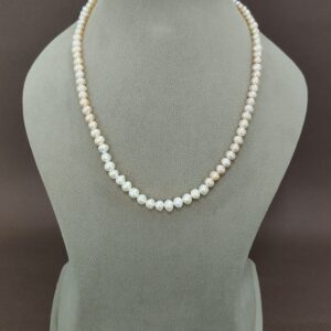 EVAARAZ Premium Peach & White Freshwater Pearl Necklace