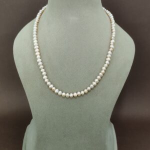 EVAARAZ Premium Soft Ivory Freshwater Pearl Necklace