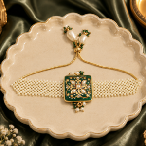 Cream Meenakari  Rakhi